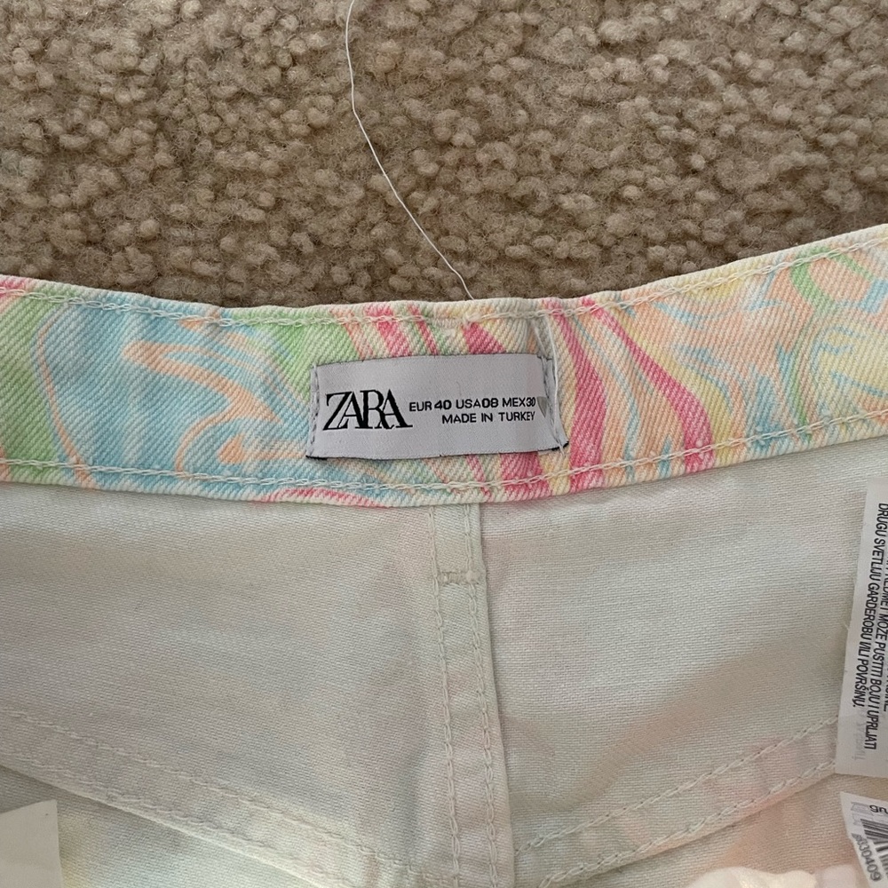 Zara High Rise Marble print shirts - Picture 3 of 7